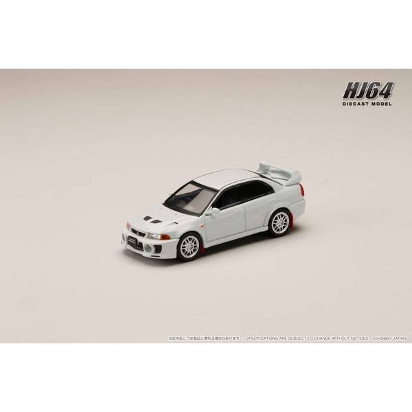 HJ642032AW HJ64 1/64 Mitsubishiランサー GSR エボリューション 5 (CP9A) 1998 マッドフラップ付き スコーティアホワイト