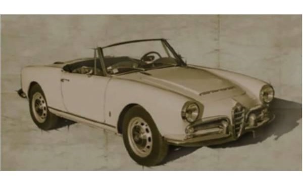 IT3668JP イタレリ 1/24 アルファロメオ ジュリア 1600 スパイダー (日本語説明書付属)