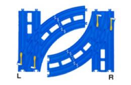 プラレール R-28 複線ターンアウトレール