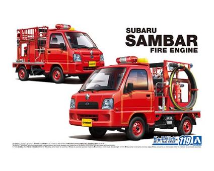 ザ・モデルカーNo.119 1/24 スバル TT2 サンバー 消防車'11