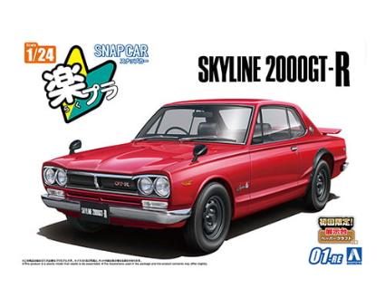 スナップカー 1/24 01-RE KPGC10 スカイラインHT 2000GT-R 1970 レッド