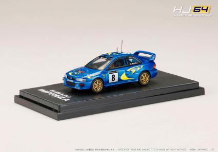 HJR642041F HJ64 1/64 SUBARU IMPREZA WRC 1997 #8 (RAC RALLY)