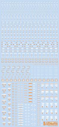 RB02-100WAO 1/100 ホワイト&オレンジ RB02コーションデカール (1枚入)
