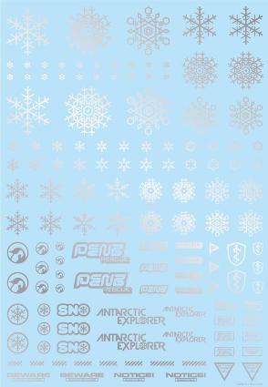 SNO-1C-SIL 雪のデカール シルバー (1枚入り)