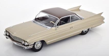 KKDC181252 KKscale 1/18 キャデラック シリーズ 62 クーペ DeVille 1961 ベージュメタリック/ブラウンメタリック
