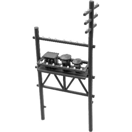 2634 着色済み変圧柱(ダークグレー)